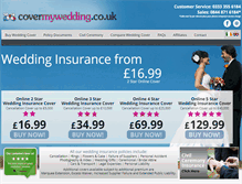 Tablet Screenshot of covermywedding.co.uk